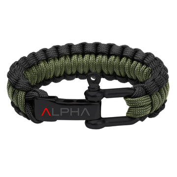 PARACORD BRACELET | BLACK BUCKLE | BLACK & OD GREEN